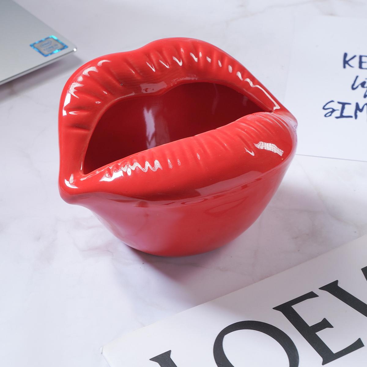 Lips Resin Storage Box, Cute Photography Prop Decorative Box, Handmade Desktop Organizer, Home Decoration Craft, Small Items Holder