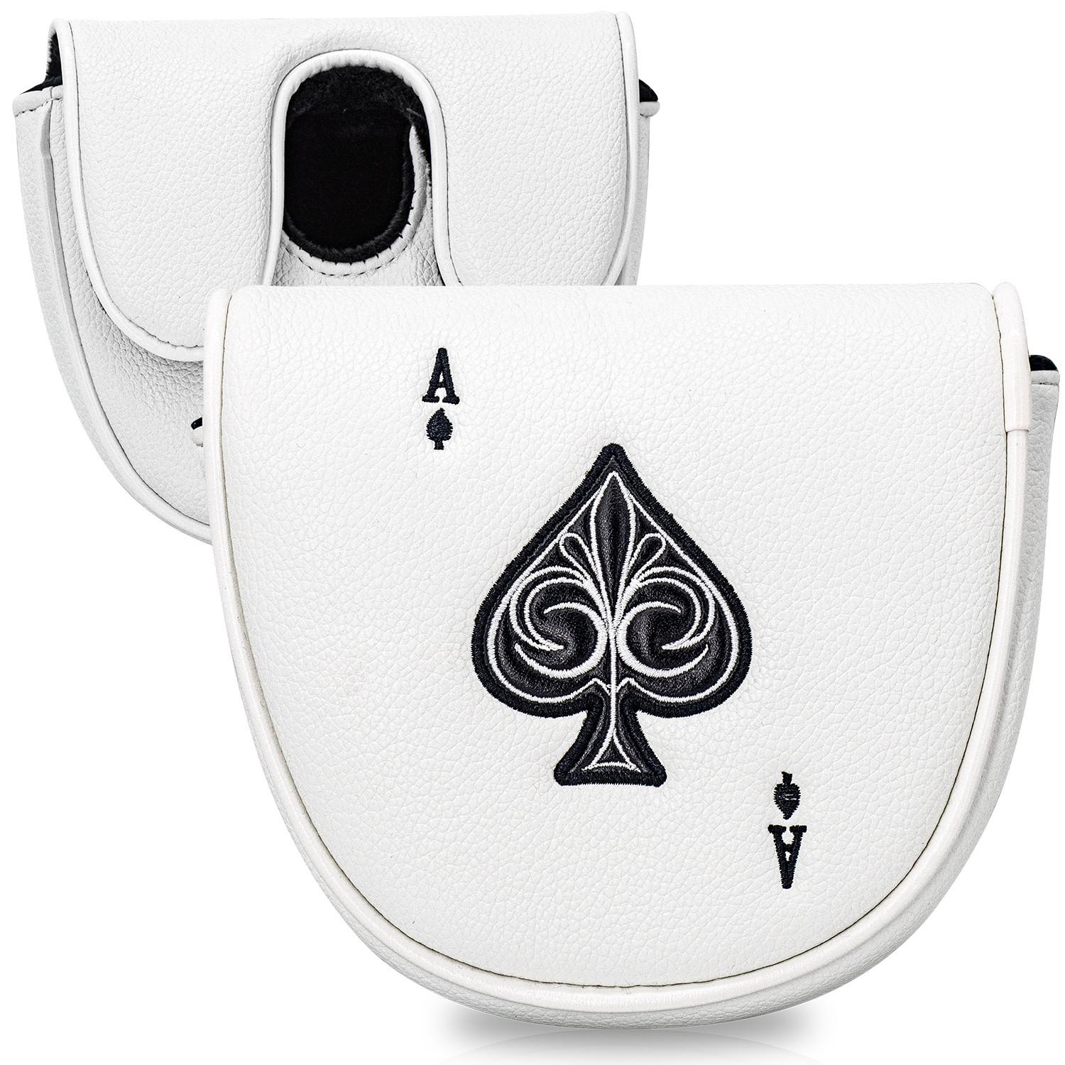 Poker Ace of Spades Golf Putter Cover, Durable Mallet Putter Headcover, Soft Lined Golf Club Protector, Stylish Golf Accessory, Perfect Gift