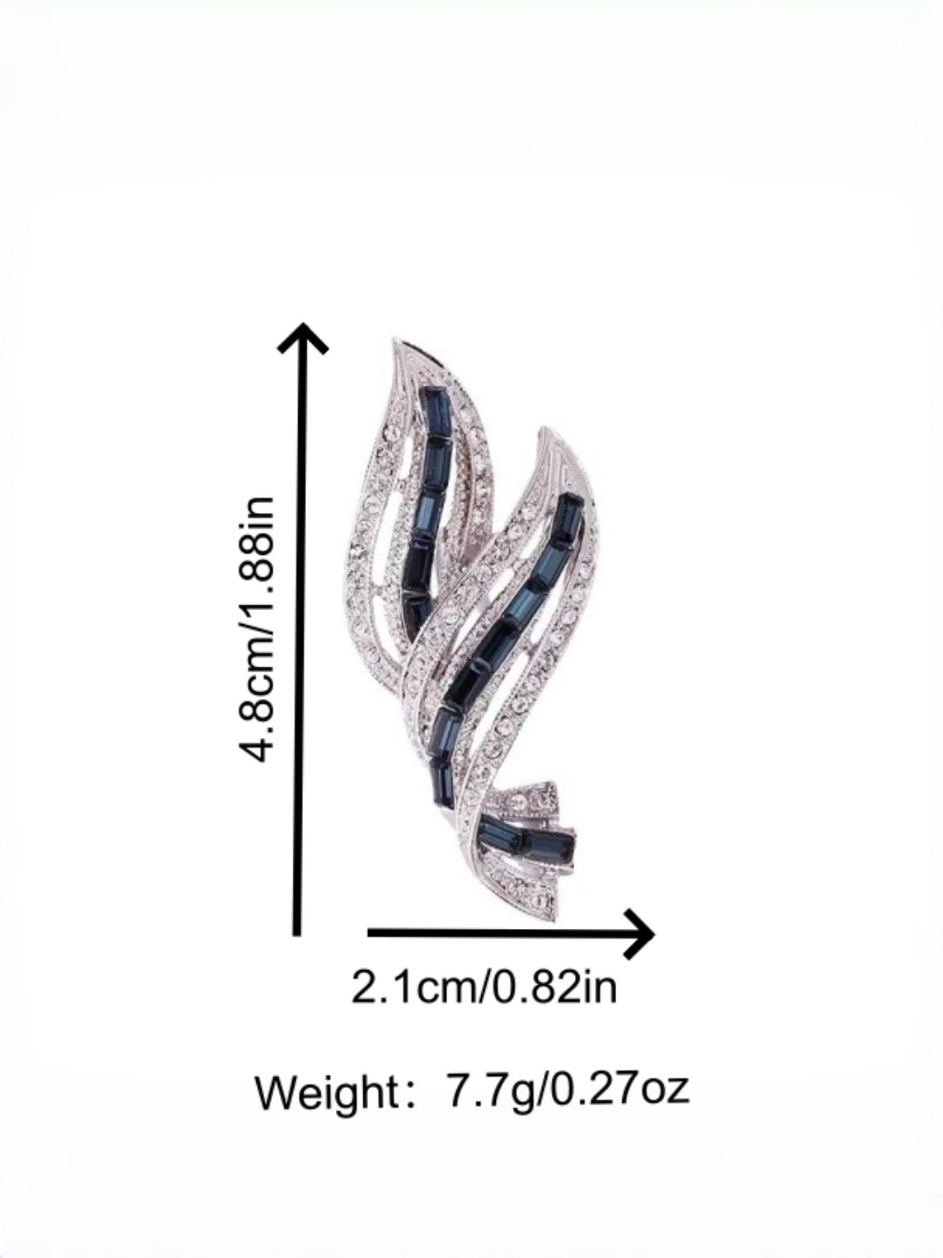 Elegant Leaf Brooch for Women, Boho Style All-Over Print Pin, Perfect Accessory for Blazers and Coats, Unique Floral Design