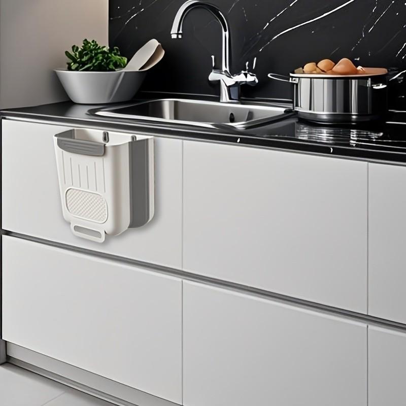 Wall-Mounted Foldable Kitchen Trash Can, Space-Saving Waste Bin, Easy-Clean Garbage Disposal, Perfect for Small Kitchens