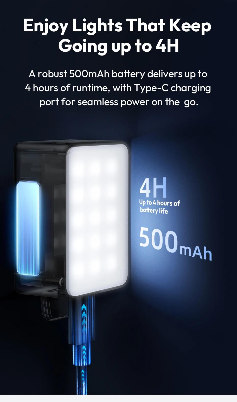 Ulanzi Pocket3 Accessories Collection, Expansion Adapter & Mini Tripod Kit for DJI Osmo Pocket 3 Mount with 1/4" Screw, Quick Release LED Light, Action Camera Accessories