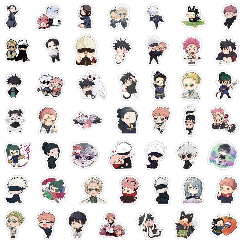 10/30/50/100PCS Kawaii Cartoon Jujutsu Kaisen Stickers Anime Graffiti Sticker DIY Notebook Laptop Guitar Cute PVC Decal Kid Gift