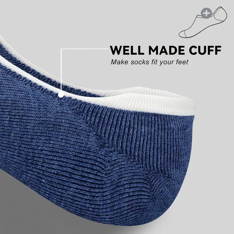 10 Pair Men'S Summer No-Show Socks, Lightweight & Breathable Cotton Blend - Moisture-Wicking, Stay-Up Fit With Non-Slip Grip Solid Color Minimalist No Show Socks 10 Pair Men'S Summer No-Show Socks, Lightweight & Breathable Cotton Blend - Moisture-Wicking, Stay-Up Fit With Non-Slip Grip Solid Color Minimalist No Show Socks