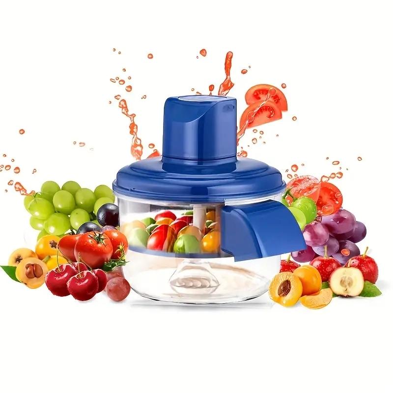 One-button operation fully automatic fruit and vegetable peeler, grape peeler, tomato peeler, garlic peeler, kitchen fruit and vegetable peeler, vegetable and fruit slicer, fast and easy multi-function food processor