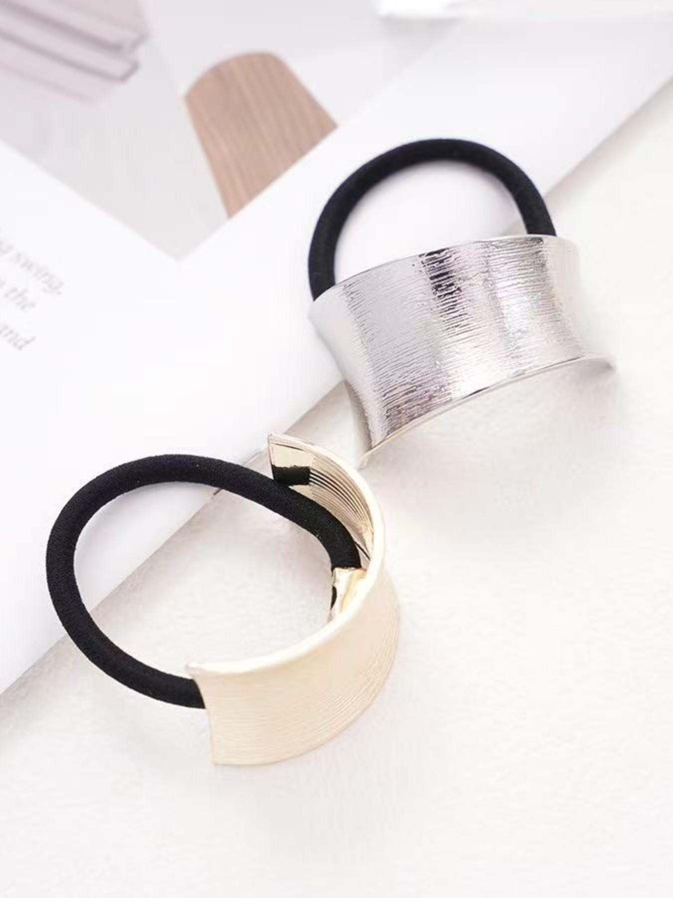 Metal Hair Tie, Hair Accessories for Women & Girls, Minimalist Headwear Suitable for Thick Hair, Fashion Hair Accessories for Party, Daily Clothing Decor