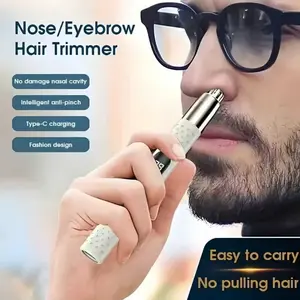 Nose Hair Trimmer, Portable Electric Nose HairTrimmer for Men and Women, No Hair Hurt, NoPain, Stylish and Simple, USB Rechargeable,Suitabie for Nose Hair, Eyebrow and Ear HairTrimming