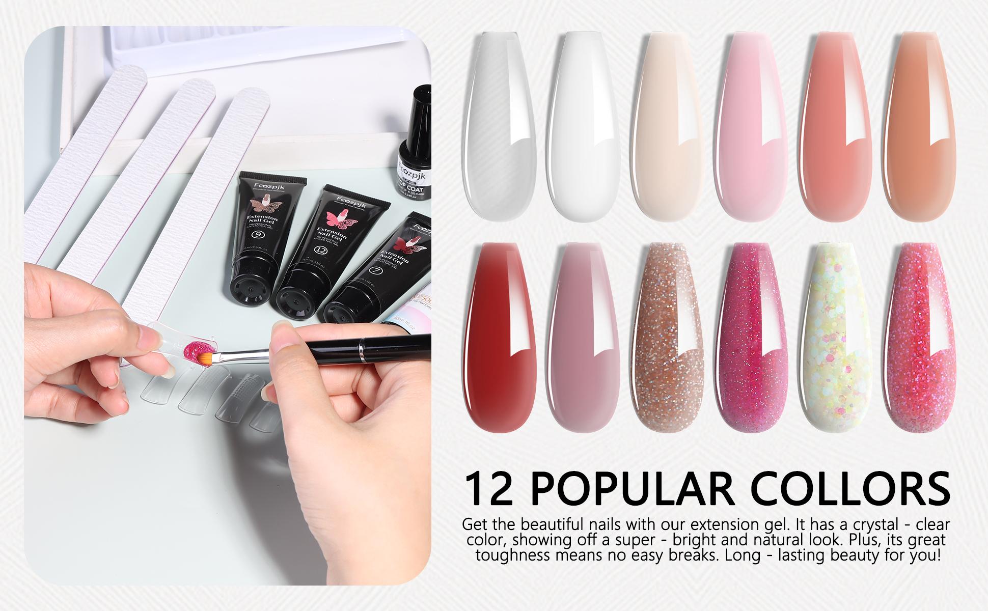 Fcozpjk Poly Gel Nail Kit with UV Light 12Colors Builder Gel Nail Extension Kit for Beginners with Everything Dual Nail Forms Slip Solution Clipper Gel Brush Pen Chunky Glitter Poly Gel Nail Art Design Starter Kit Fcozpjk Poly Gel Nail Kit with UV Light 12Colors Builder Gel Nail Extension Kit for Beginners with Everything Dual Nail Forms Slip Solution Clipper Gel Brush Pen Chunky Glitter Poly Gel Nail Art Design Starter Kit