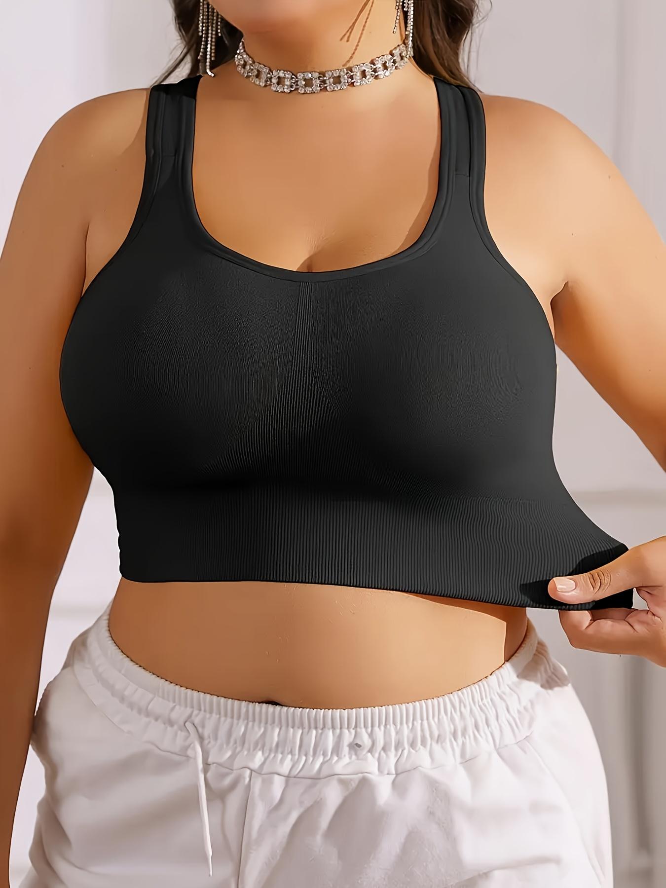 Plus Size Seamless Wireless Bra for Women, Backless Design, Comfortable Fit, Ideal for Daily Wear & Sports Activities, Yoga Sports Bra