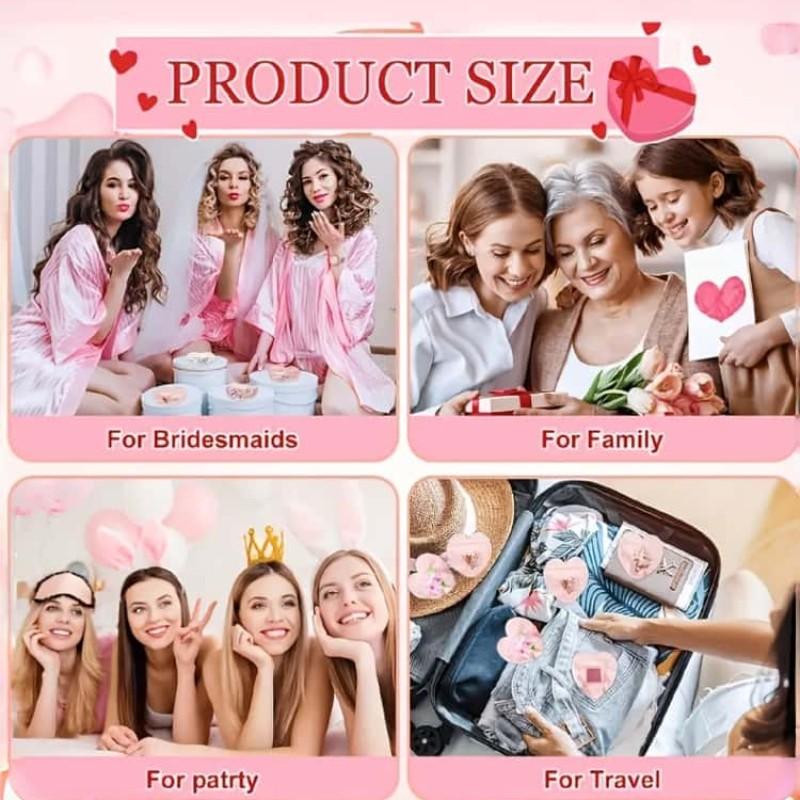 20pcs Pink Heart-Shaped Jewelry Bags, Transparent Sealed Bags, Suitable for Earrings, Rings, Necklaces and Travel Storage