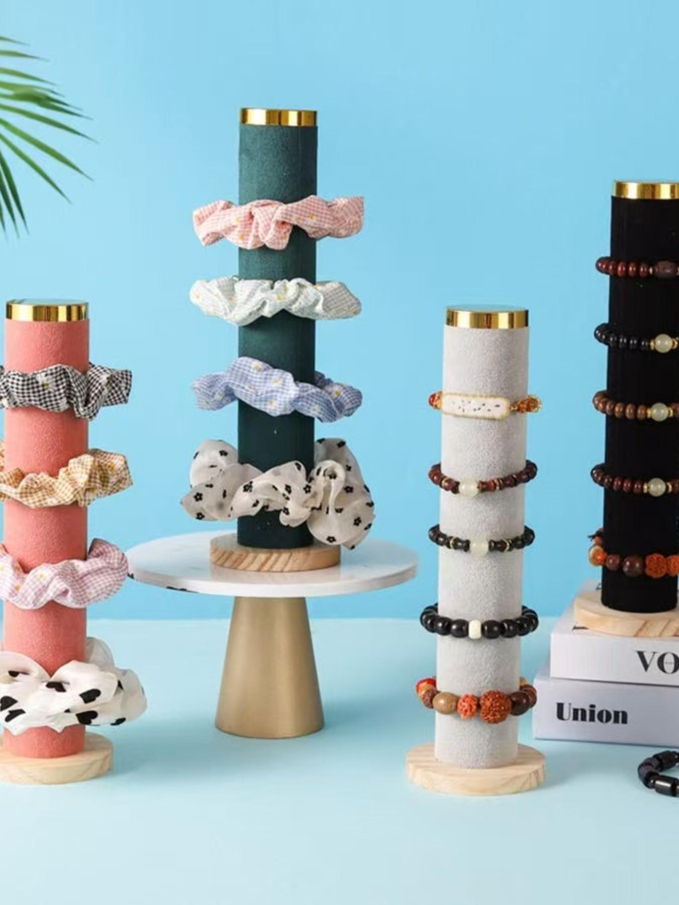 High-Quality Velvet Headband Display Stand, Jewelry Watch Hair Tie Bracelet Organizer, Boutique Accessory Storage Rack