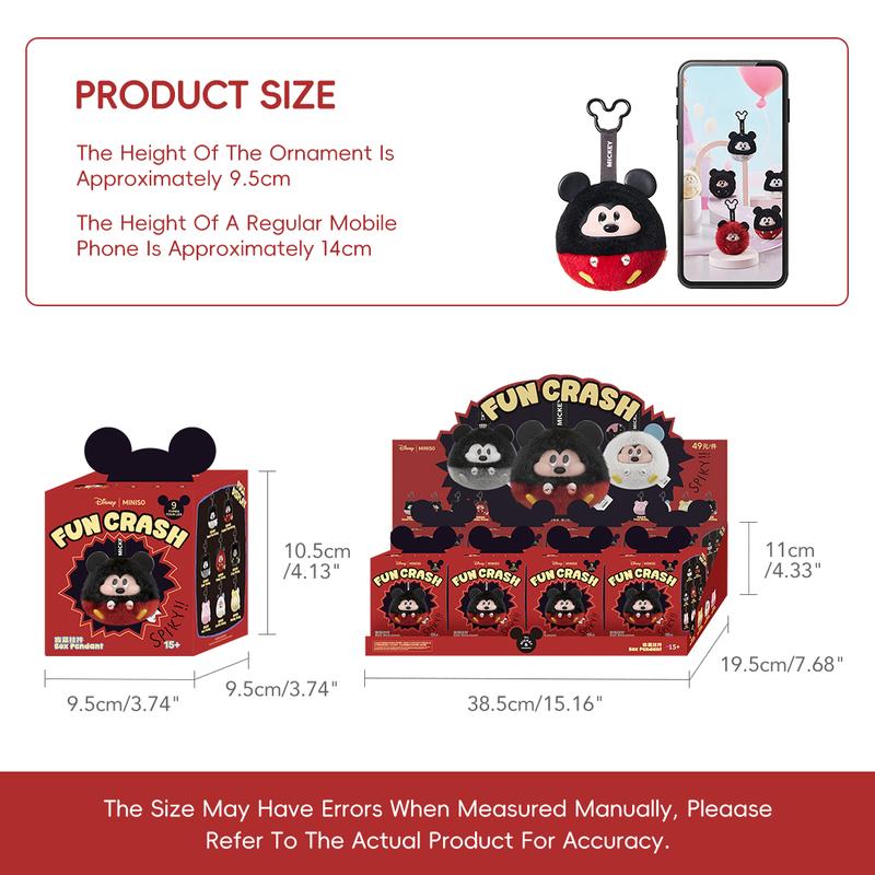 【Holiday Gift】Unbox Magic! Disney Mickey Fun Collision Blind Box Plush & Vinyl Keychains | Backpack, Purse & Collectible  s, Holiday & Holiday Haul Officially Licensed Versatile Style
