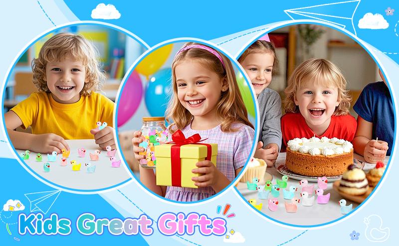 200pcs Luminous Mini Resin Ducks Animals for Valentine Tiny Dog Dinosaur Chicken Rabbit Discover the Glow in the Dark Treasures Hiding in the Corners of Fairy Tales Awaits Your Discovery Collectible Figurines Decoration Figure