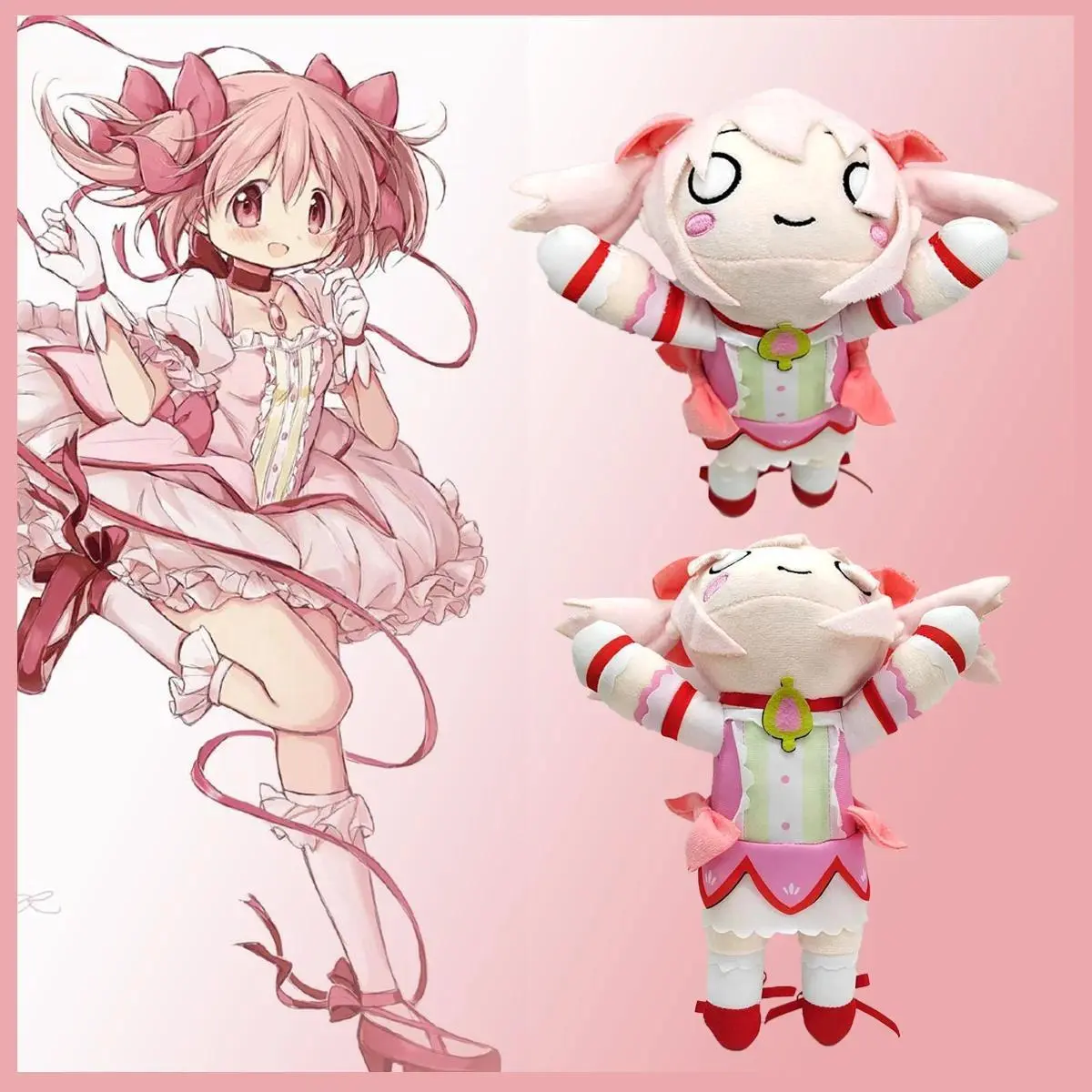 23CM Cute Nesoberi Plush Game Peripheral Madoka Magica Beautiful Girl Toy Birthday Xmas Halloween Gift Toys for Kids Home Decor