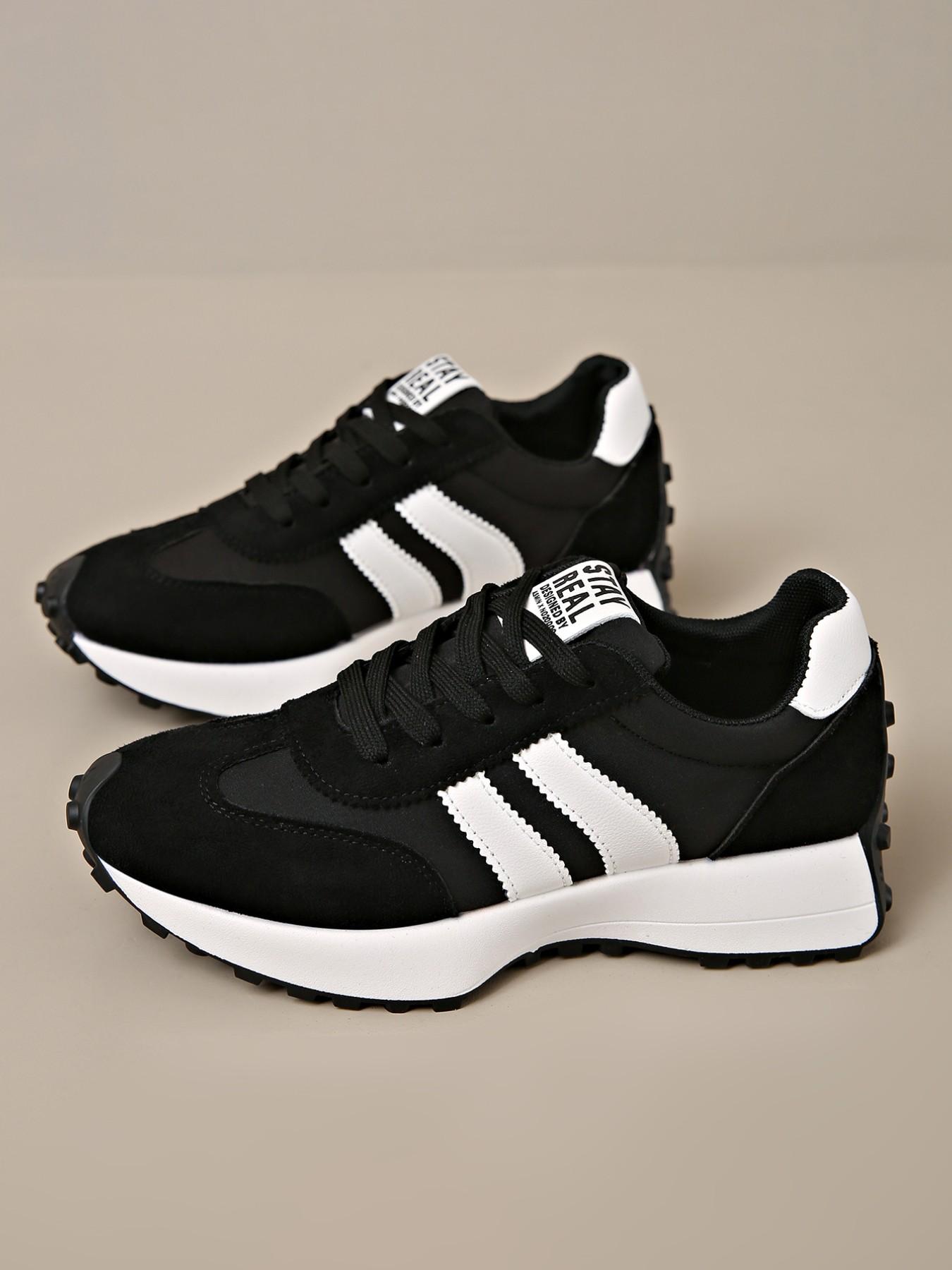 Women's Athletic Shoes Spring Autumn Elegant Fashion Casual Round Toe Low Top Lace-Up Thick Sole Breathable Outdoor Thick Soled Sneakers