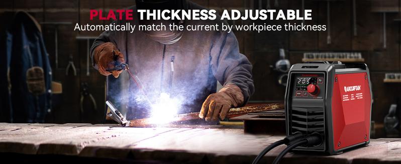 ARCCAPTAIN iControl ARC205 Pro Stick Welder, [APP Control] 205Amp ARC/Lift TIG Welding Machine, Large LED Display, IGBT Inverter 110V/220V MMA Welder with Hot Start, Arc force, and Anti-Stick Dual Voltage TIGStickArc Welder