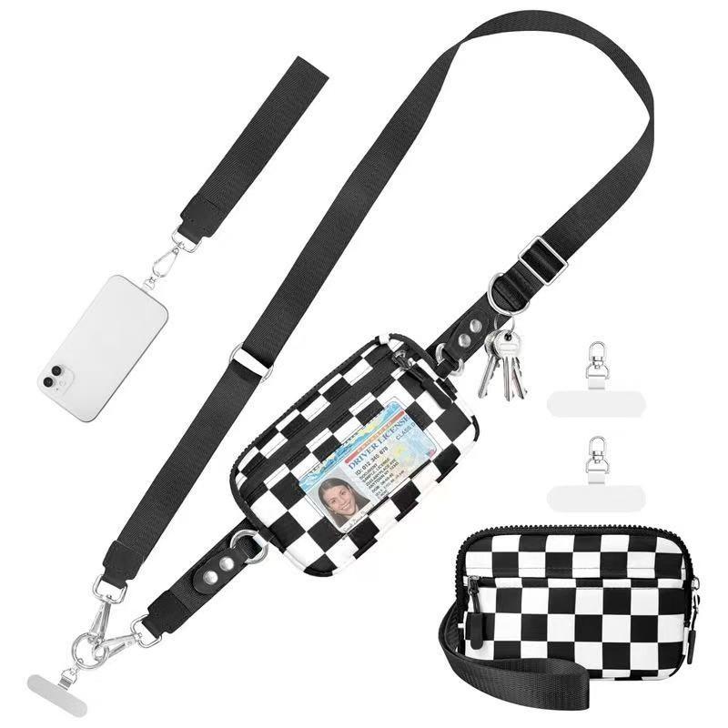 The grid-patterned, adjustable window-style wallet/phone strap, Wallet Phone Lanyard, features modular design for ease of use. It’s an ideal gift for those who are overweight, perfect for card exchanges and wallet/phone straps.
