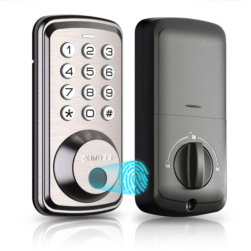 ZOMOSS smart door lock - anti peeping keyboard, automatic locking function, easy installation - perfect home security guarantee, upgraded home security | modern design | easy to install lock