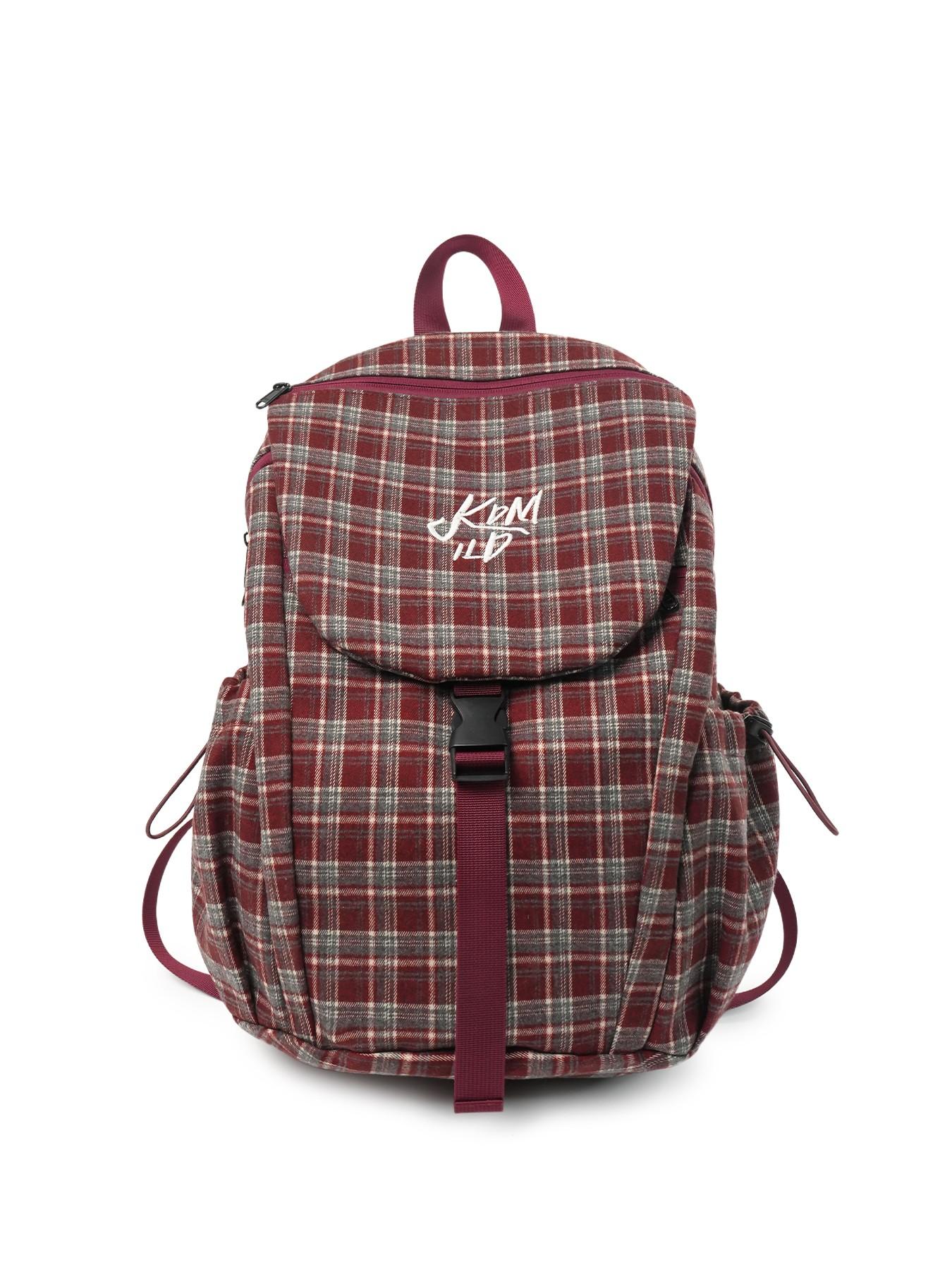 1pc  Checkered women's backpack, casual backpack, flip cover, fashionable, versatile, simple and trendy, suitable for college students' campus travel, commuting, shopping, women's backpack