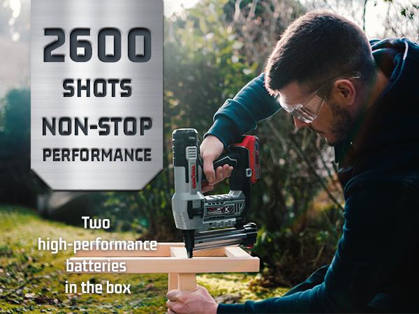 LINKNAL Electric Nail Gun, Cordless Brad Nailer, 18 Gauge, 2×20V Li-ion Batteries, Charger & 1000 Nails Included (L820-BN) - Tool Cordless Heavy Duty LINKNAL Electric Nail Gun, Cordless Brad Nailer, 18 Gauge, 2×20V Li-ion Batteries, Charger & 1000 Nails Included (L820-BN) - Tool Cordless Heavy Duty