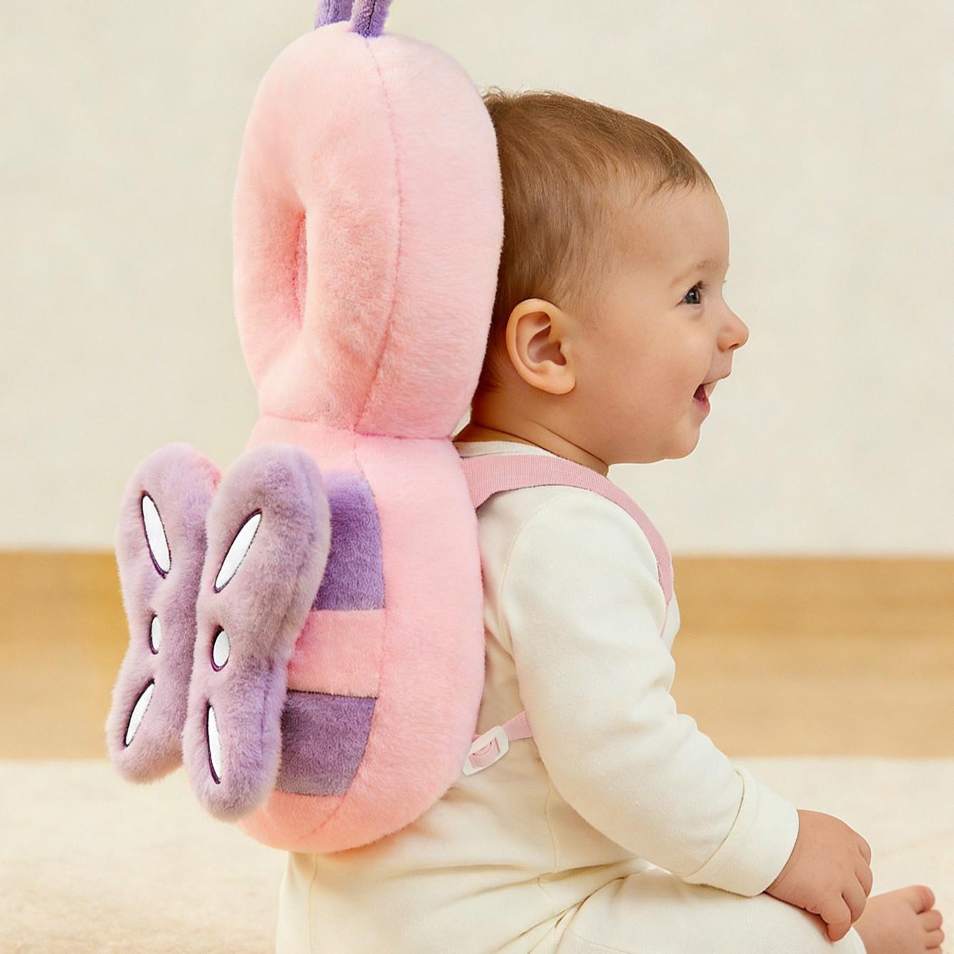 Baby Head Protection Backpack, Adjustable Safety Pillow for Walking and Crawling, Christmas-Themed Walker Protective Pad