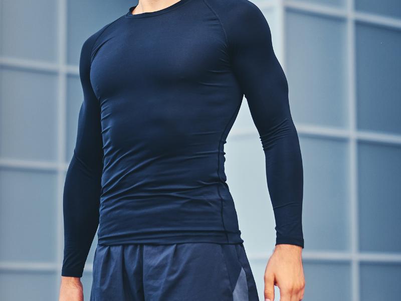 5 Pack  Mens Compression Shirt Workout Guard Long  Sleeve Undershirts for Athletic Gym