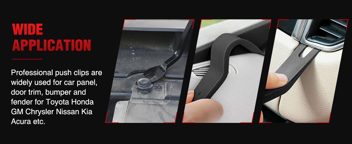 Nilight 19Pcs Trim Removal Tool Set Panel Fastener Clips Removal Automotive Plastic Upholstery Pliers Removal Install Car Tool with Storage Bag for Trim Panel Audio Clip Pliers (Black) Vehicle Remover Brake Caliper Wrench dealsforyoudays