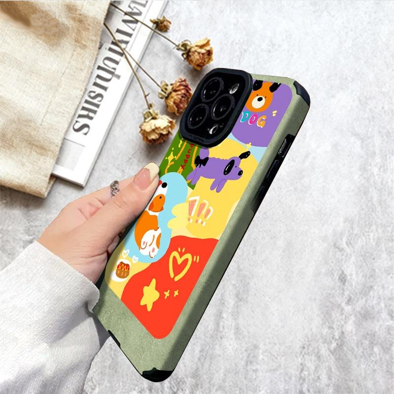 Cute Dog - Themed Phone Case, Multiple Colors & Specifications Available, Playful Cartoon Design, Durable Protection For Phones, Perfect For Daily Use, Vibrant Fun Details With Dogs, Hot - Style Phone Accessory