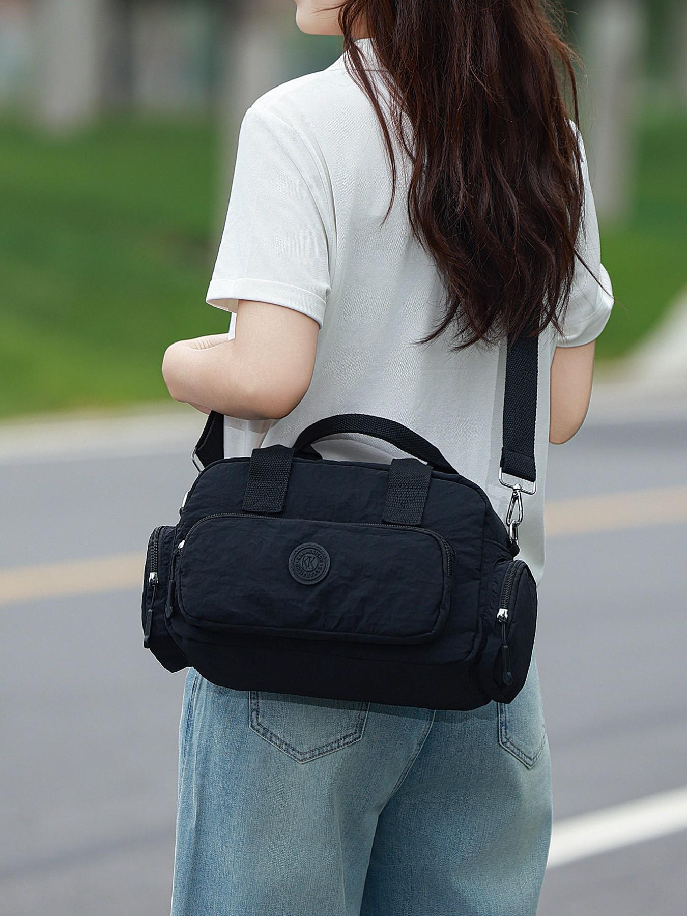 Lightweight Waterproof Travel Crossbody Bag, Detachable Wide Strap, Multiple Pockets, Large Capacity, Women's Yoga Gym Bag, Business Trip Backpack, Gym Workout Bag, Sports Gym Bag, Fitness Bag