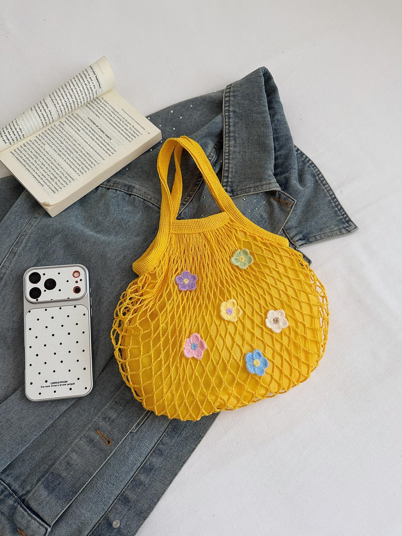 Elegant Boho Half Moon Bag, Floral Pattern Fabric Design, Lightweight & Versatile for All Seasons, Perfect for Beaches & Daily Use