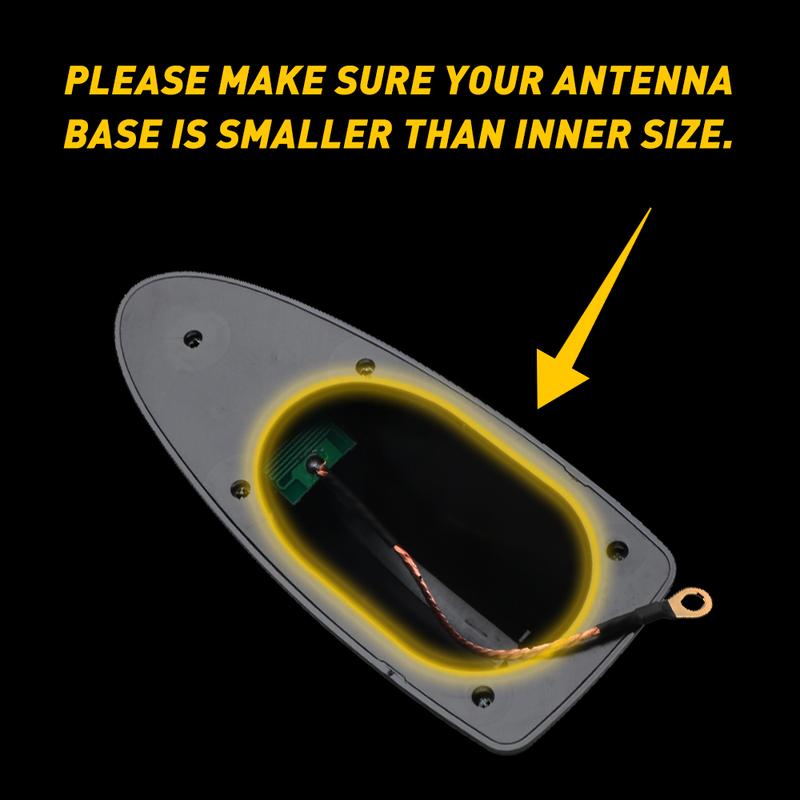 OXILAM Universal Black Shark Fin Car Roof Antenna Radio FM/AM Signal Aerial Replacement OXILAM Universal Black Shark Fin Car Roof Antenna Radio FM/AM Signal Aerial Replacement