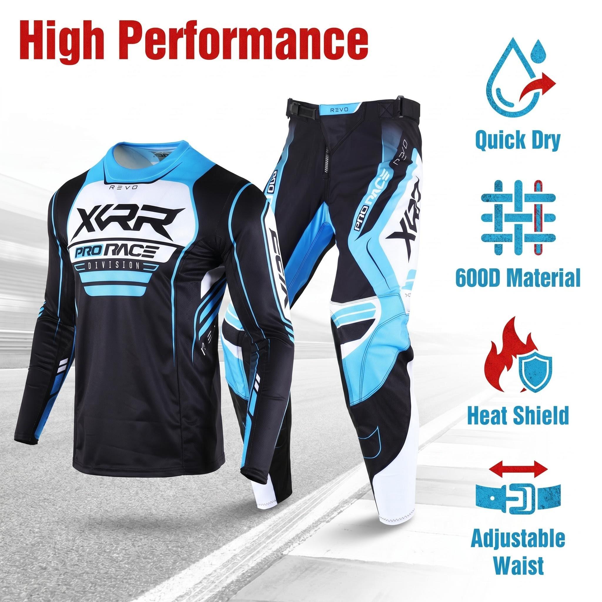 XCRR Jersey and Pants Combo Motocross Enduro Offroad MX MTB DH Riding Dirt Bike Downhill Racing Adult Sports Gear Set Sports Clothing