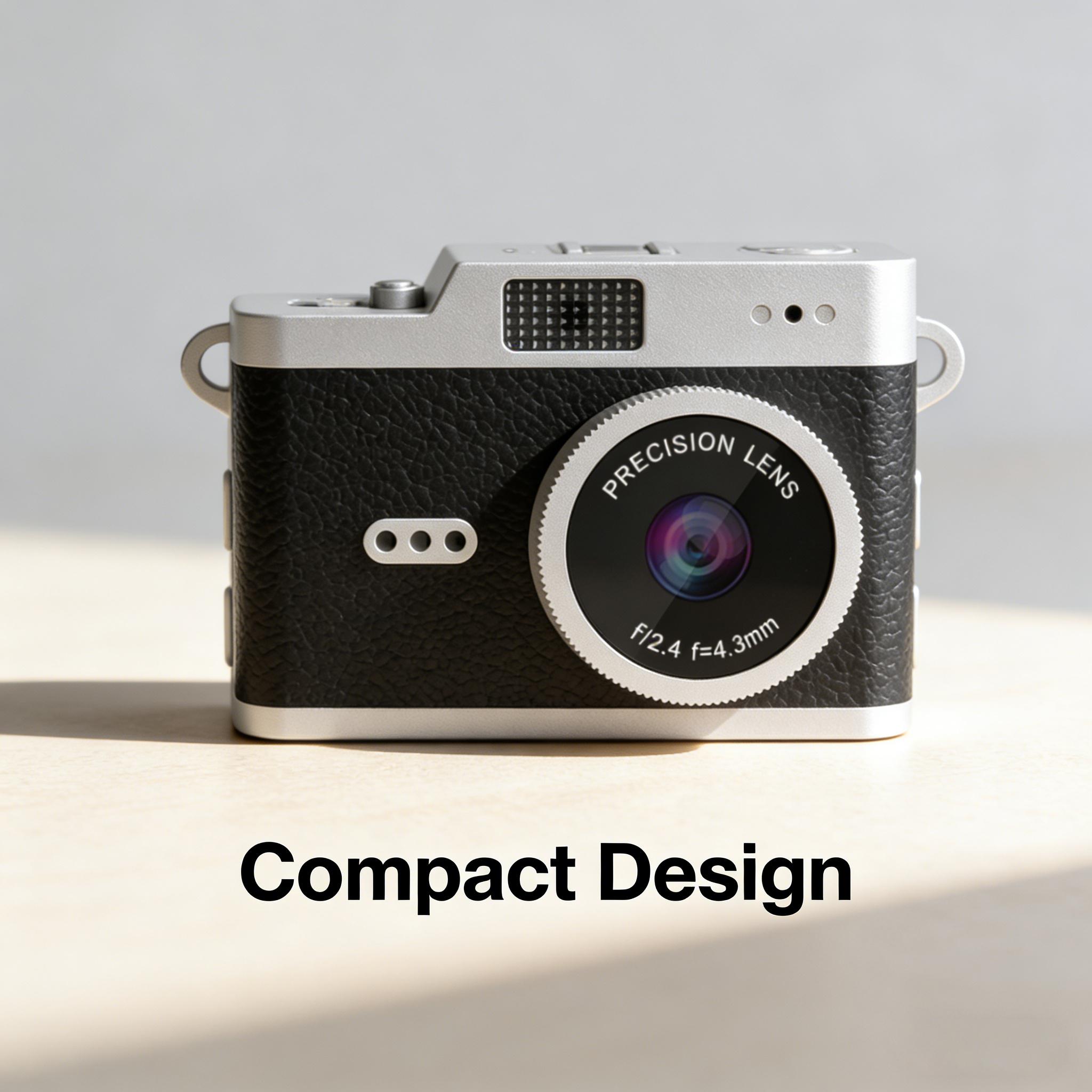 HD 1080P Mini Camera Retro Keychain Camera 0.96 Inch HD Screen Long Lasting Battery Includes 8GB TF Memory Card