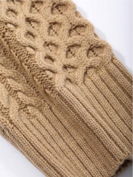 Plus Size Women's Knitted Sweater, Knitwear, Casual Loose-Fit V Neck Pullover, Long Sleeve Drop Shoulder Top for Fall & Winter