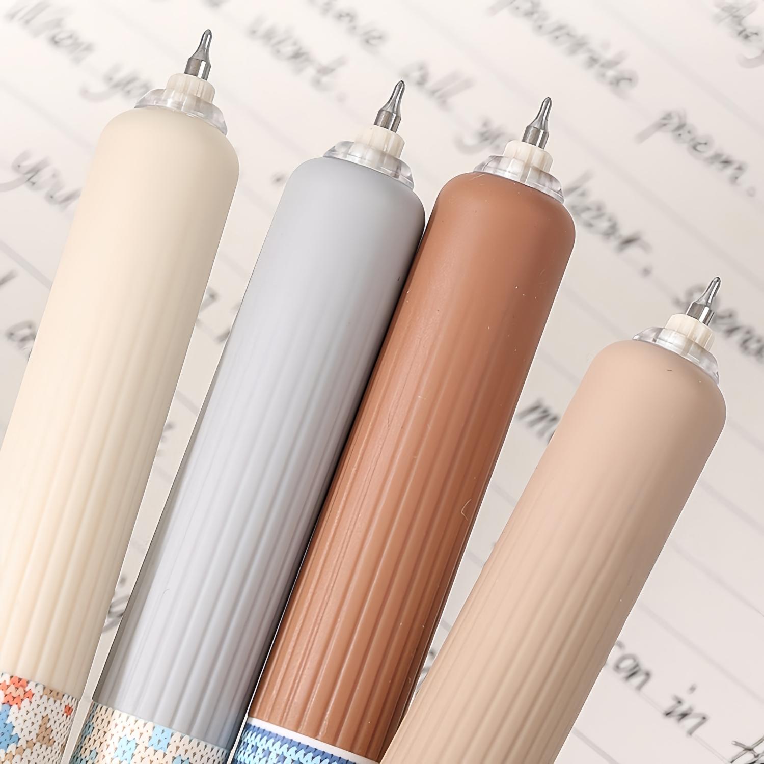 Retractable Ballpoint Pen, 6 Counts/set Colorful Smooth Writing Pen, Comfort Grip Fashionable Elegant Pen for School Office Examination, Ballpen Set, Color Marker Set, Colored Pens Set, Set With Pen