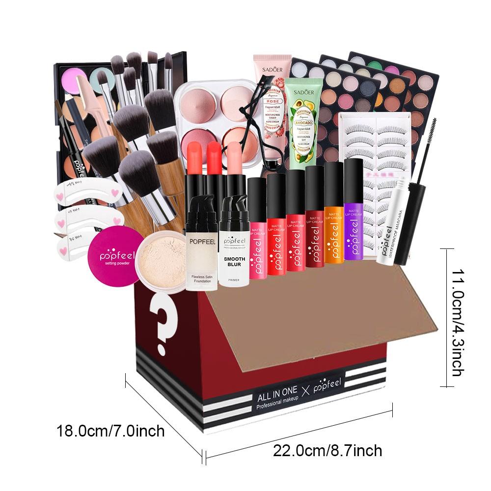 Popfeel Ultimate Makeup Set, 15-Piece All-In-One Makeup Kit, Live Beauty Series, Essential for Beginners & Professionals, Perfect Gift