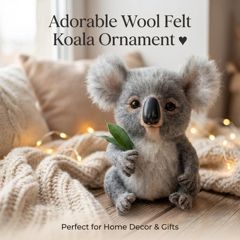 1Set Animal Needle Felting Kit, Felting kits for Beginners adult with Step-by-Step Tutorials, Springer Dog/Koala/Koala DIY Felting Kit, Cute Funny Home Decorative Ornaments, Birthday Valentine's Day and Christmas Gifts