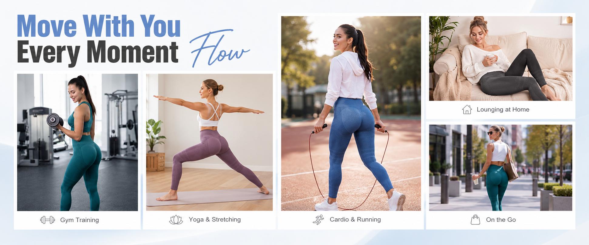 POWERASIA 3 Pack Women Anti Cellulite 3D Leggings Butt Lifting Compression Legging High Waisted Tummy Control Gym Yoga Pants