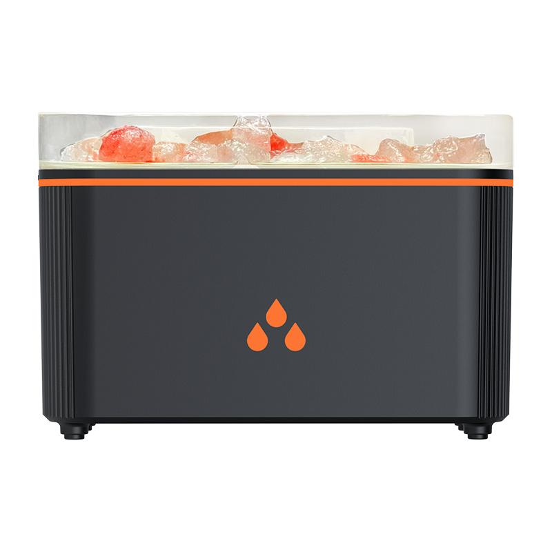 Flame Humidifier Essential Oil Diffuser, Himalayan Salt Lamp with Color Changing Light, Mist Mode, Large Capacity, Humidifier Scent, Perfect Gift