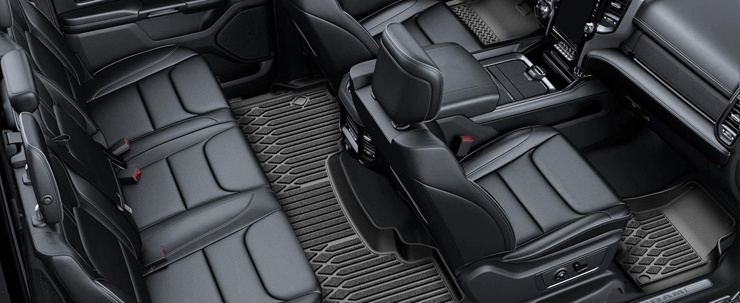 Nilight Floor Mats for Chevy Silverado GMC Sierra 1500 Crew Cab 2014-2018, Chevrolet Silverado Sierra 2500HD 3500HD 2015 2016 2017 2018 2019 All Weather Custom Fit Heavy Duty Floor Liners