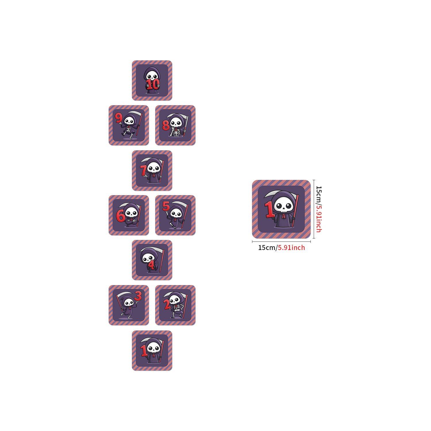 Hopscotch Floor Stickers 1-10 for Kids, Self-Adhesive, Reusable, Easy to Clean, Durable Game Decals for Playroom & Classroom