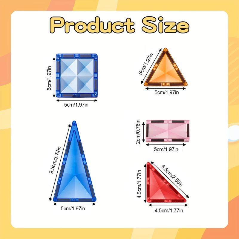 DIY Magnetic Building Blocks Set, Magnetic Tiles, Castle Diamond Face, 3D Magnetic Assembly, Sensory Creative Kids Toy, 3+ Boys Girls Birthday Gift