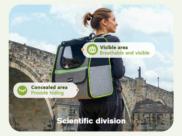 Pecute Expandable Cat Backpack with Breathable Mesh for Cats Small Dogs Puppies