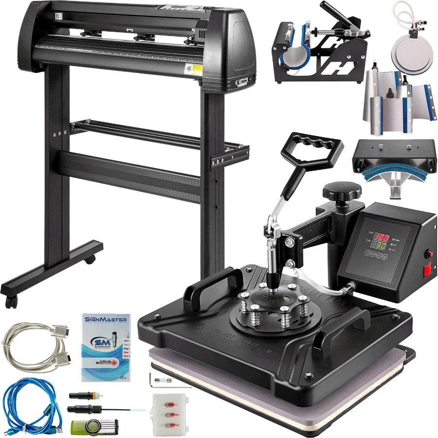 VEVOR 8 In 1 Heat Press Sublimation Machine 28 Vinyl Cutter Cutting Plotter