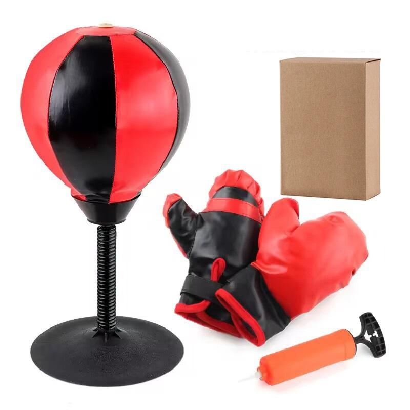 Speedball Boxing Stand Ball, PU Desktop Punching Bag, Inflatable Punching Ball, Ideal for Home Gym, Durable & Portable Design