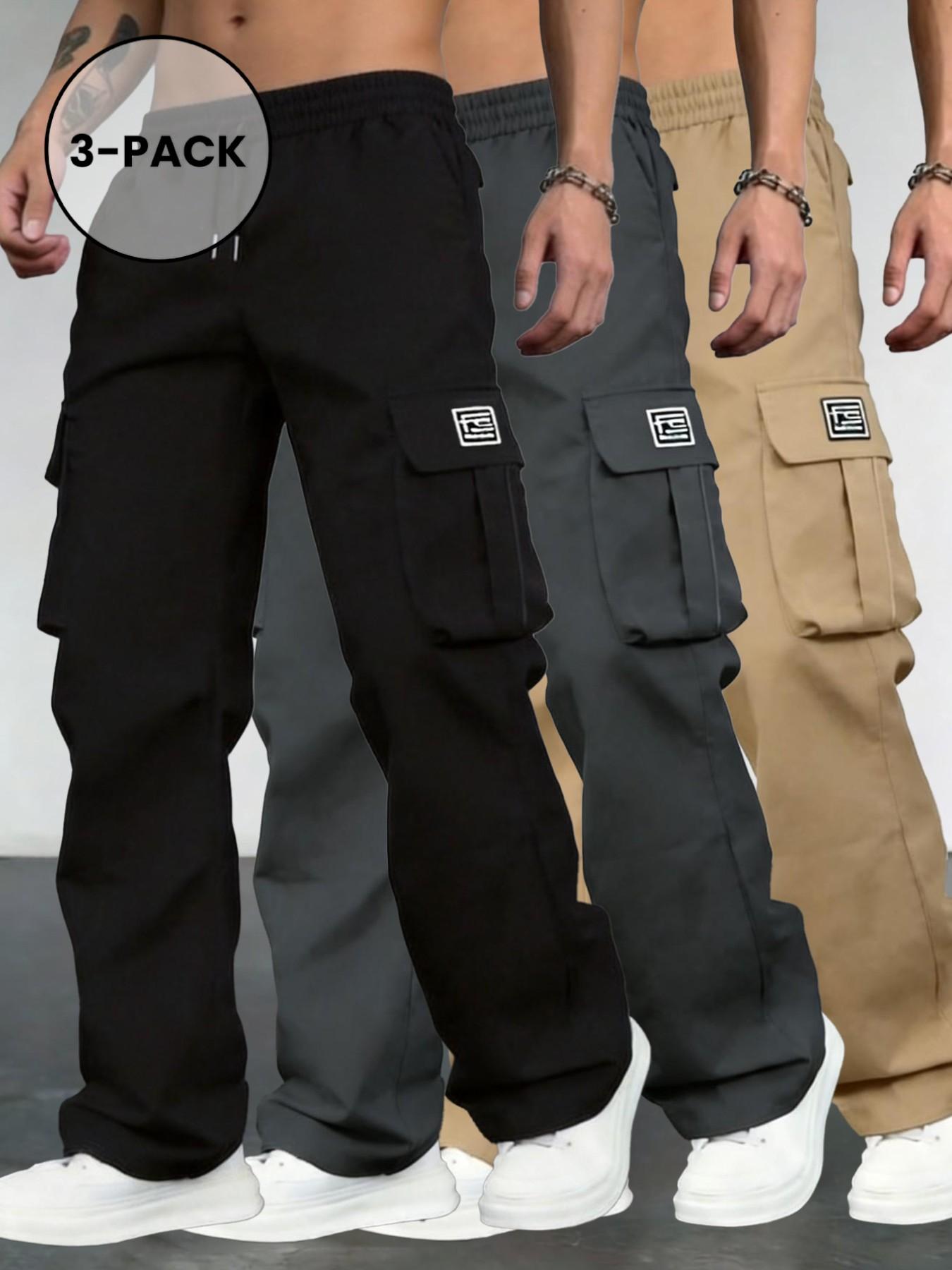 Men's Casual Summer Lightweight Athletic Fitted Cut Work Pants, Fashion Multi-Pocket Outdoor Sports Long Pants, Comfortable and Stylish Casual Trousers Men's Clothing