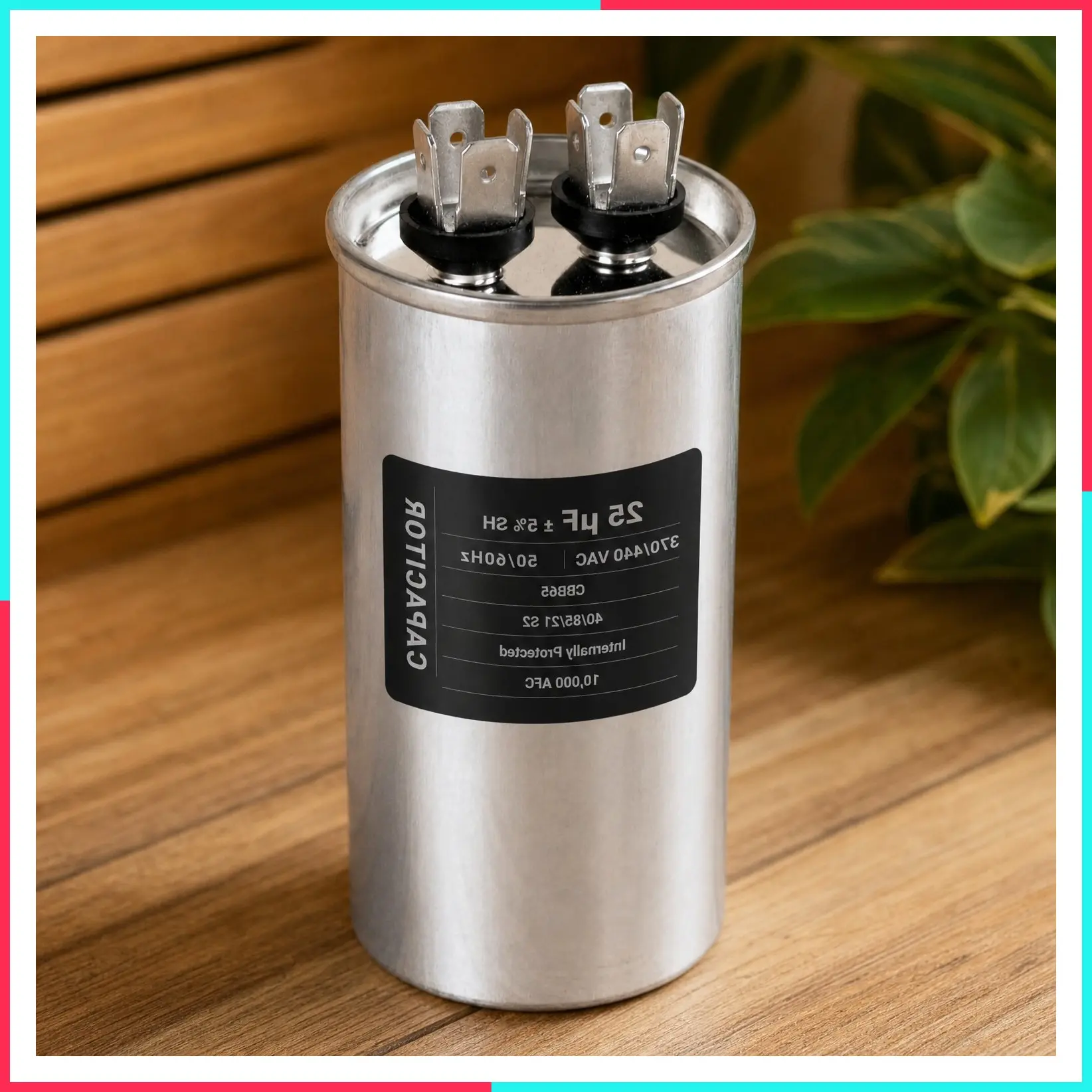 UL Listed 25 uF MFD 370/440 VAC Motor Run Capacitor