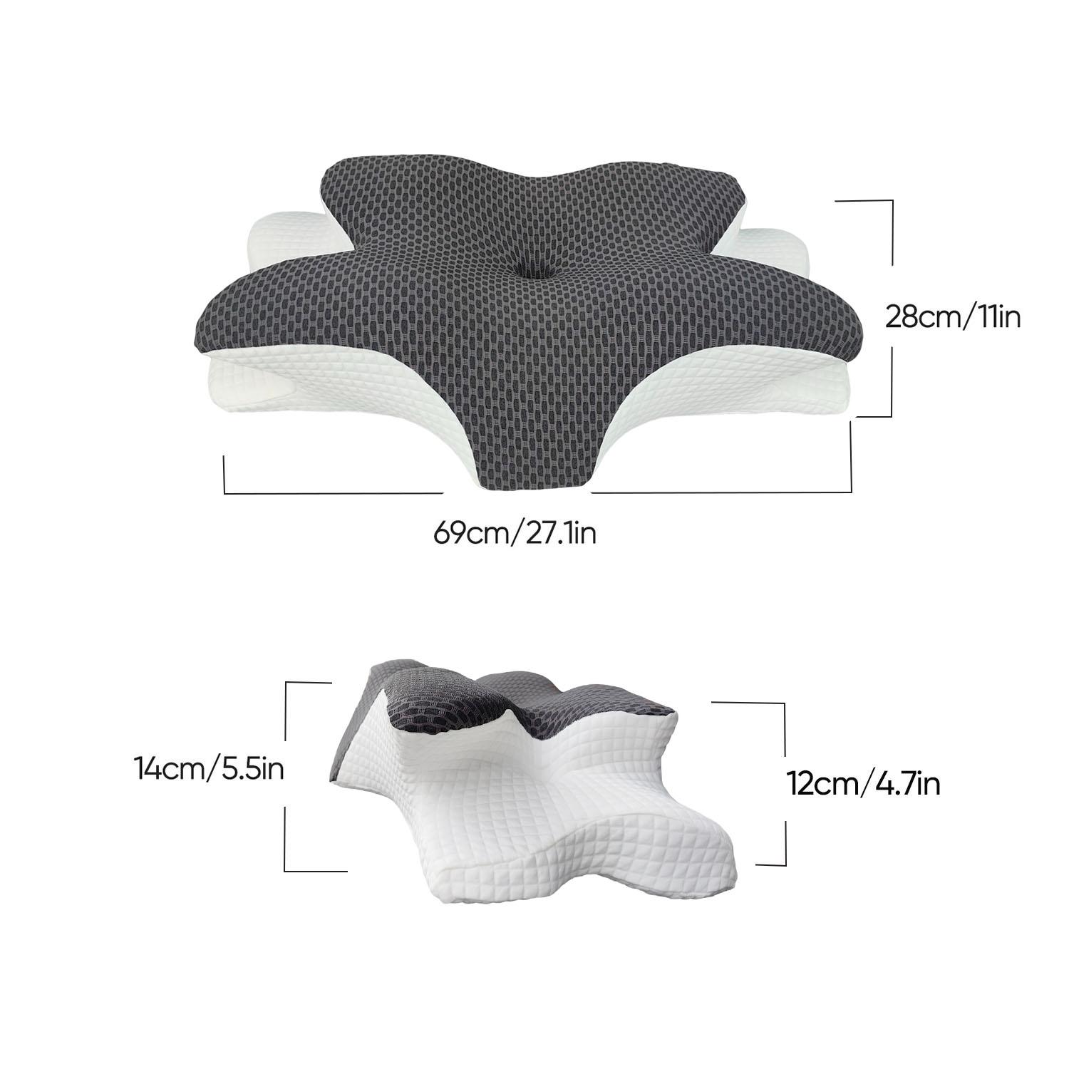 Premium breathable neck pillow for side and back sleepers, supportive memory foam bed pillow for ultimate comfort. Sleep aid, sleep pillow, Christmas gift, holiday gift