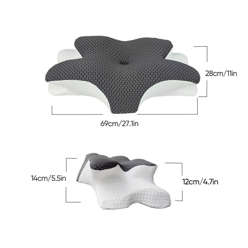 Premium breathable neck pillow for side and back sleepers, supportive memory foam bed pillow for ultimate comfort. Sleep aid, sleep pillow, Christmas gift, holiday gift