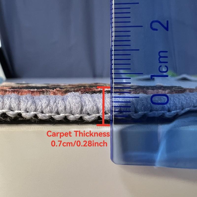 1pc Rectangular Blue Outdoor Rug, Waterproof Sunscreen Non-Slip Back, Velvet Camping RV Patio, Artistic Pattern, Indoor Outdoor Use