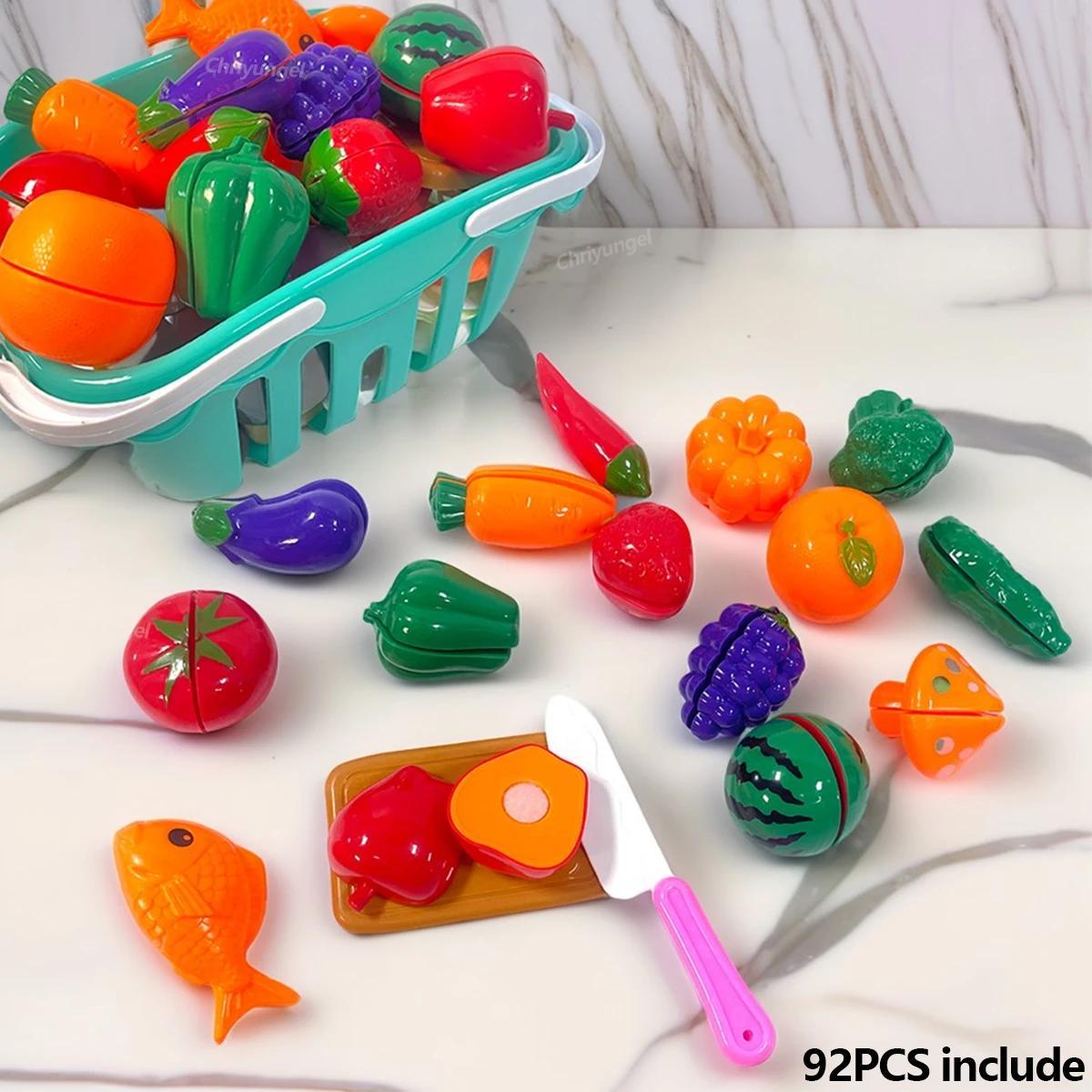 69-Piece Toddler Kitchen Pretend Playset with Pots, Pans, Utensils & Play Food, Play Kitchen Accessories for Ages 3+, Ideal for Classroom, Holiday & Birthday Gifts, 3 - 4 Years
